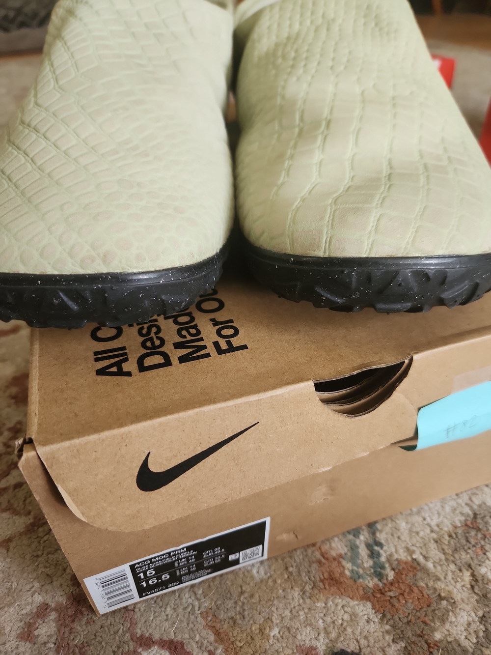 Size 15 - Nike ACG Moc Premium Olive Aura Croc With Box - Picture 9 of 10